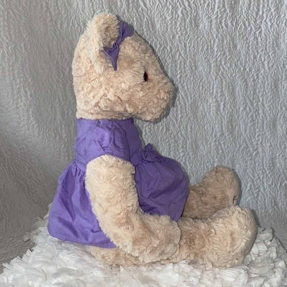 FAO Schwarz 2016 Stuffed Purple Dress & Bow Geoffrey Bear - Picture 8 of 10